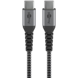 Cavo usb goobay tipo-c m/m 0.5m grigio/nero [49301]