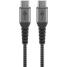 Cavo usb goobay tipo-c m/m 0.5m grigio/nero [49301]