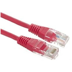 Cavo patch a-lan u/utp cat.5e pvc 0.25m rosso [kku5cze0.25]