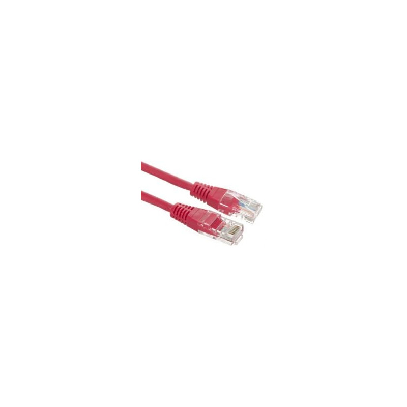 Cavo patch a-lan u/utp cat.5e pvc 0.25m rosso [kku5cze0.25]