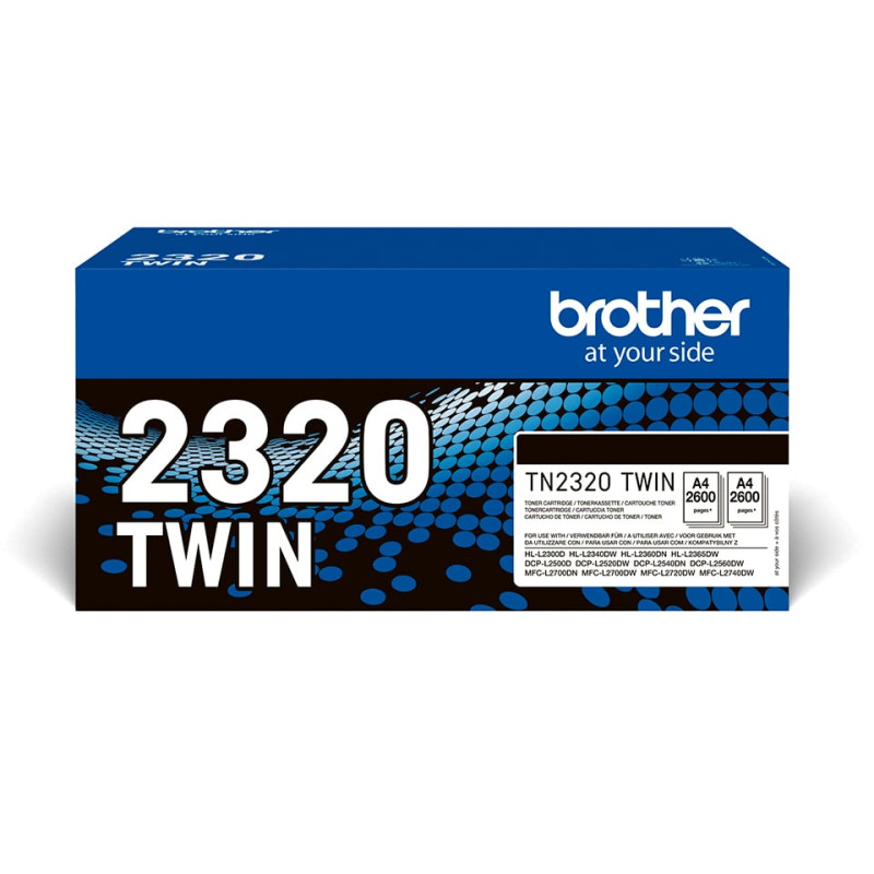 Toner brother 2x 2600 pagine nero [tn-2320twin]