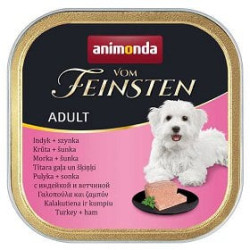 Cibo umido animonda vom feinsten adult tacchino/prosciutto per cani