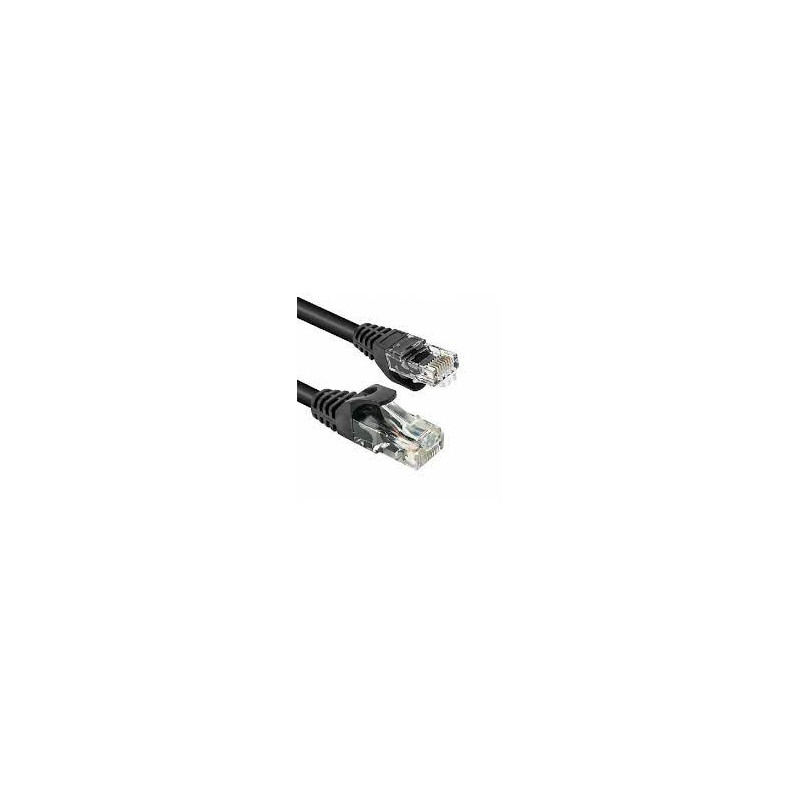 Cavo di rete vultech ethernet cat 6 utp 1m nero [taau010-utp-bk]