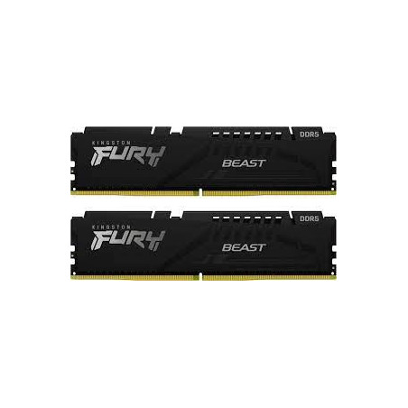 Ram dimm ddr5 32gb kingston 5600mhz cl40 1.25v 2 kit fury beast nero