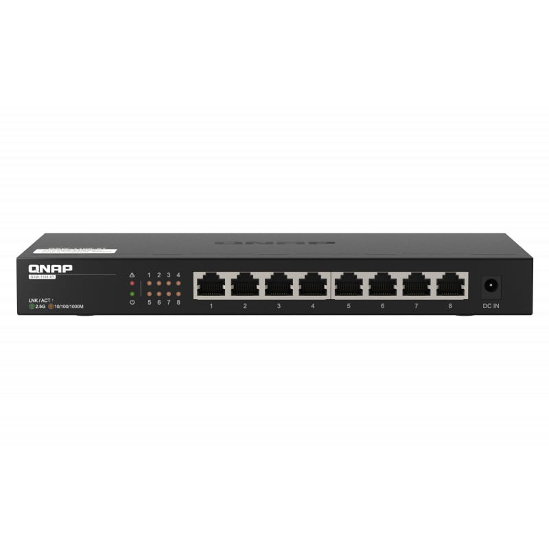 Switch qnap 8 porte 100/1000/2500 40gbit/s nero [qsw-1108-8t]