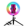 Anello luminoso celly rgb 8 per selfie nero [clickringrgbbk]