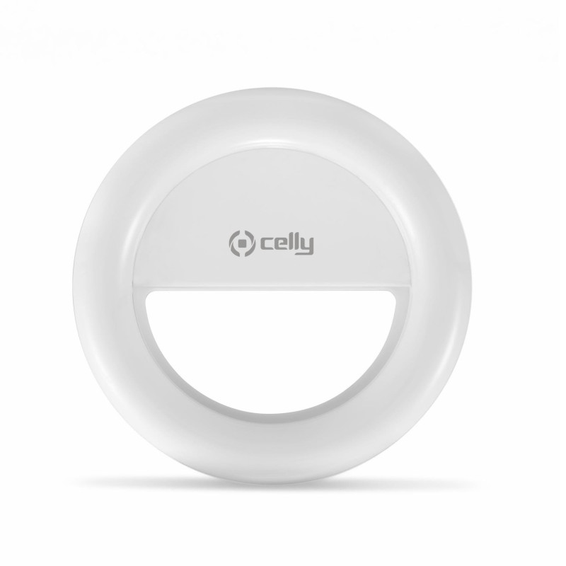 Anello luminoso celly rgb per selfie bianco [clicklightrgbwh]