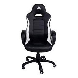 Sedia gaming nacon ch-350ess licenza ufficiale playstation nero/bianco
