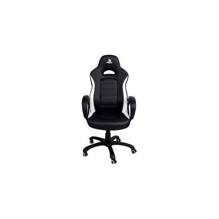 Sedia gaming nacon ch-350ess licenza ufficiale playstation nero/bianco