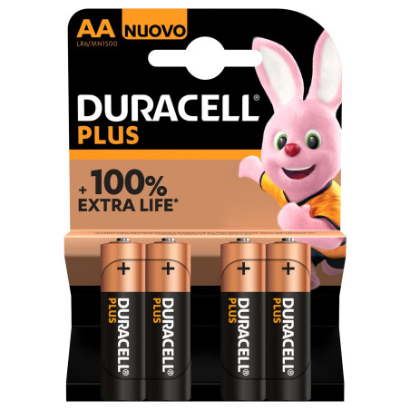 Pila monouso duracell plus alcalina 1.5v/4pz [du0101]