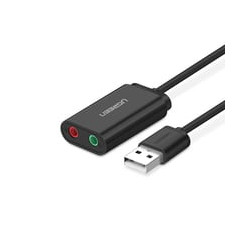 Adattore usb ugreen usb 2.0 a 2x3.5mm jack aux (cuffie e microfono)