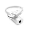 Adattatore audio usb ugreen con mini jack 3.5mm aux bianco [30712]
