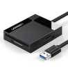 Lettore di schede ugreen sd/tf usb 3.0 4 in 1 nero [30333]