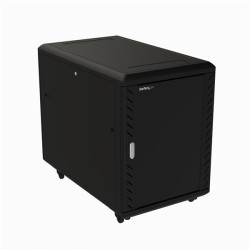 Armadio rack startech.com per server 15u con rotelle e piedini di
