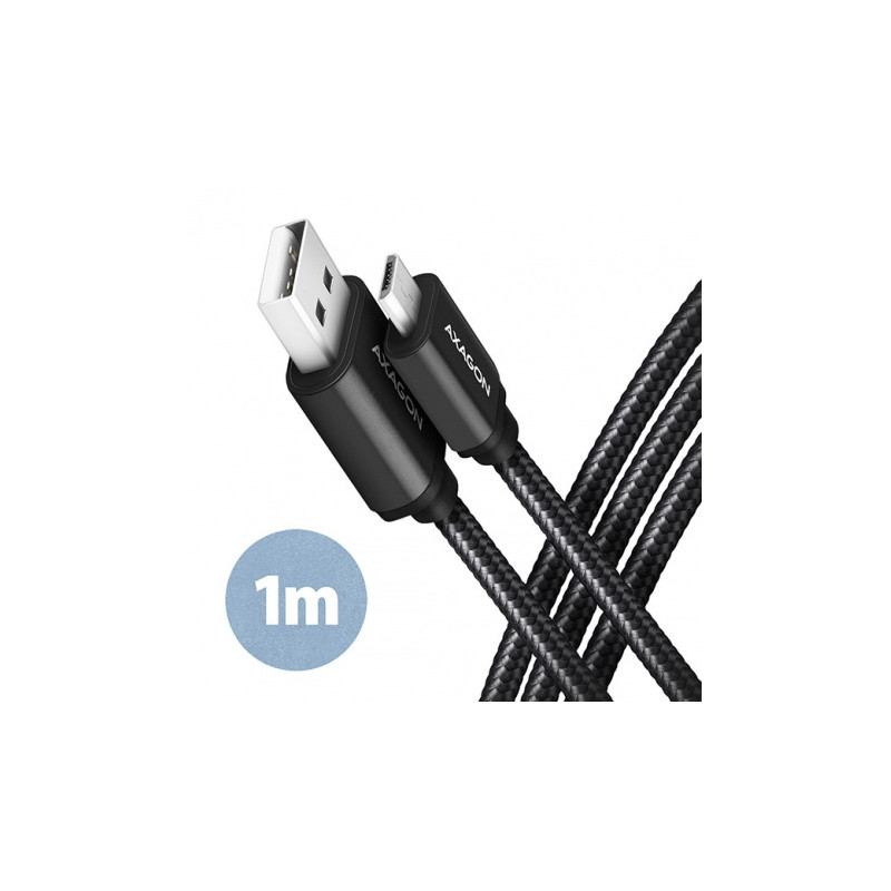 Cavo usb axagon micro-usb a usb-a 2.0 1m nero [bumm-am10tb]
