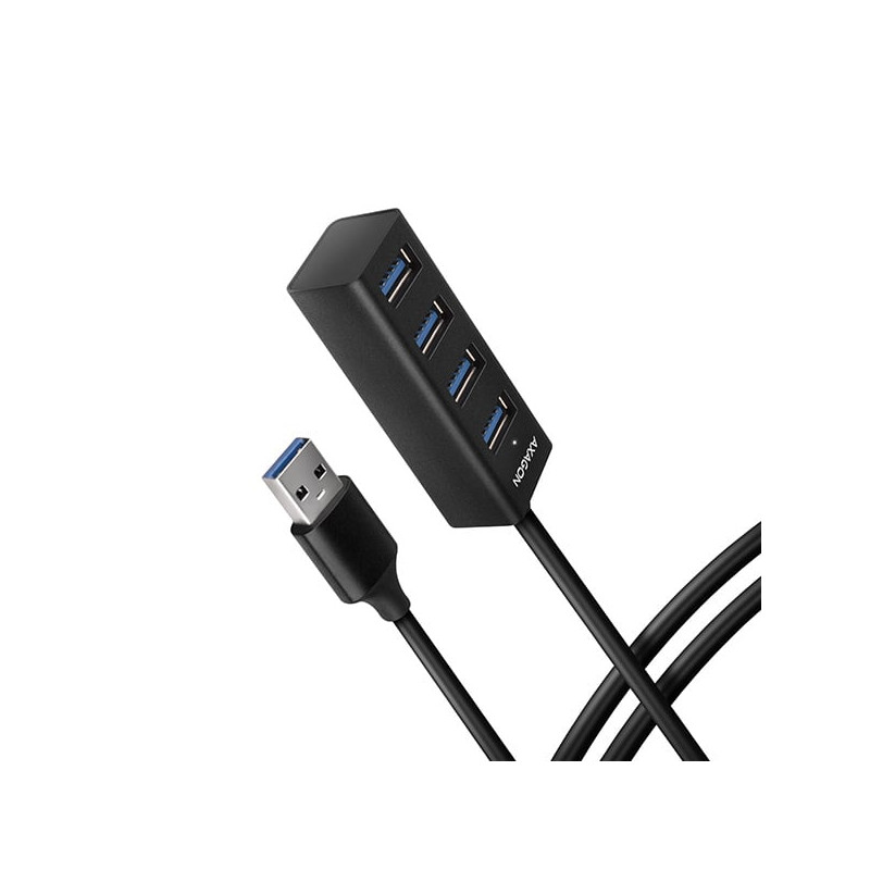 Hub usb axagon mini 4x usb-a 3.2 1.2m argento [hue-m1al]