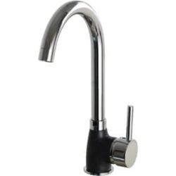 Miscelatore da cucina pyramis bello duo granito nero (acciaio inox