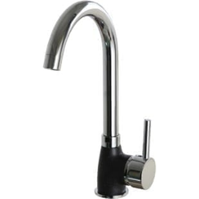 Miscelatore da cucina pyramis bello duo granito nero (acciaio inox