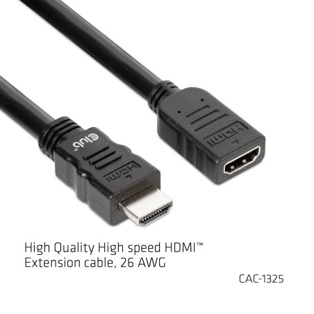 Cavo prolunga club 3d hdmi ad alta velocita' 4k60hz m/f 5m nero