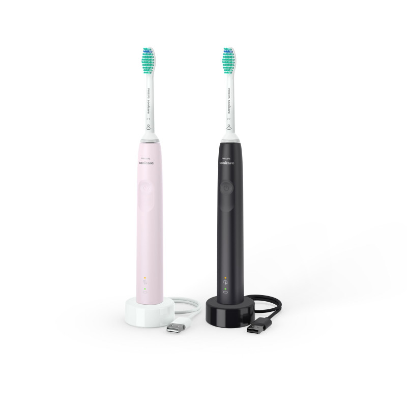 Kit spazzolino elettrico sonico philips sonicare 3100 hx3675/15949/2578