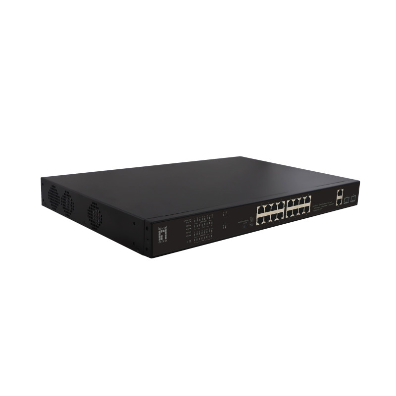 Switch level one ethernet veloce 20porte nero [lev]