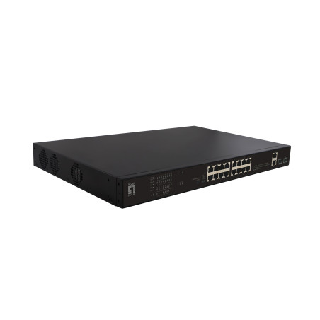 Switch level one ethernet veloce 20porte nero [lev]