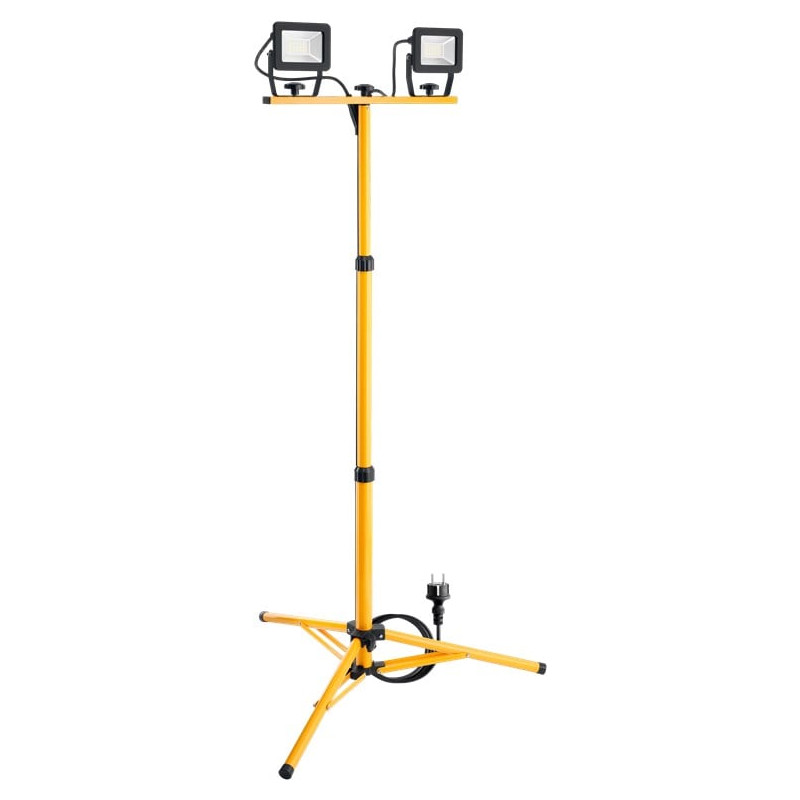 Faretto led goobay da costruzione con treppiede telescopico 2x20w