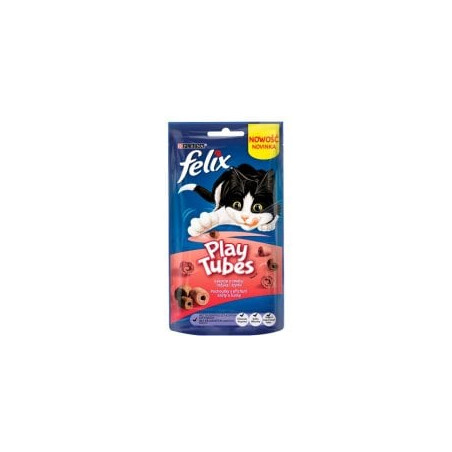 Mangime secco felix play tubes al tacchino e prosciutto per gatto