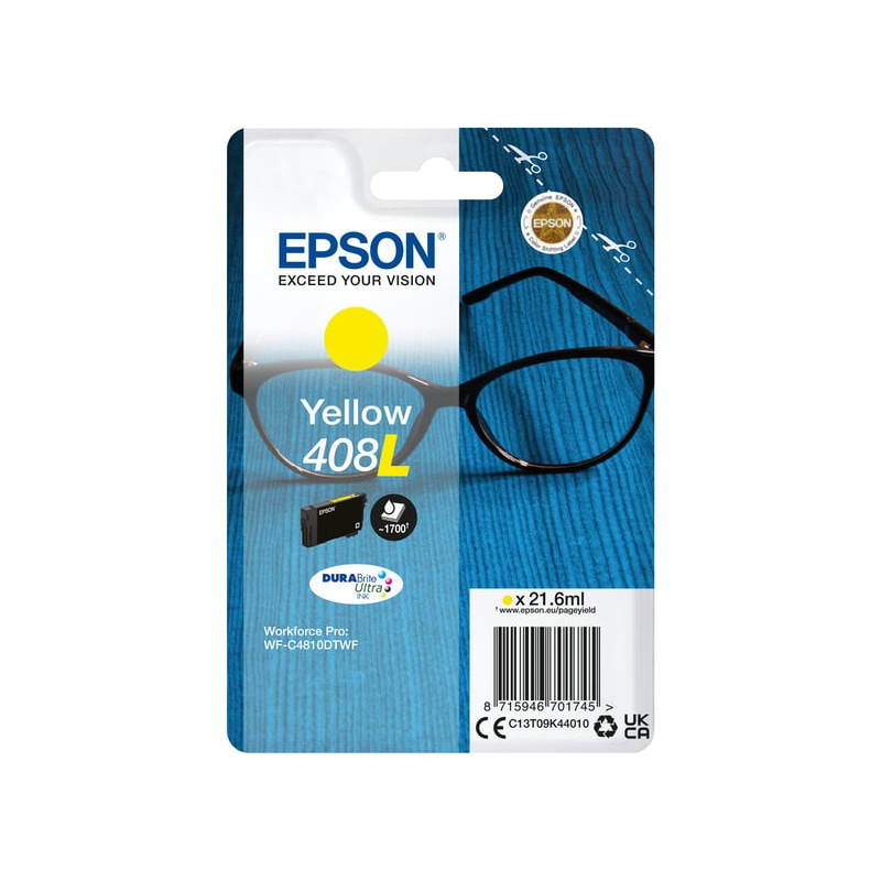Cartuccia inchiostro epson 408l durabrite ultra 21.6 ml 1pz giallo