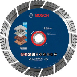 Disco diamantato bosch expert multimateriale 230x22.23x2.4x15 blu/argento