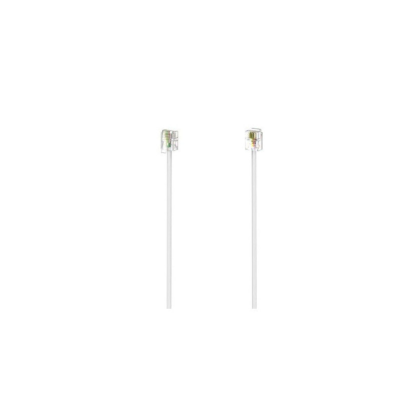 Cavo telefonico hama rj11 modulare spina 6p4c 6m bianco