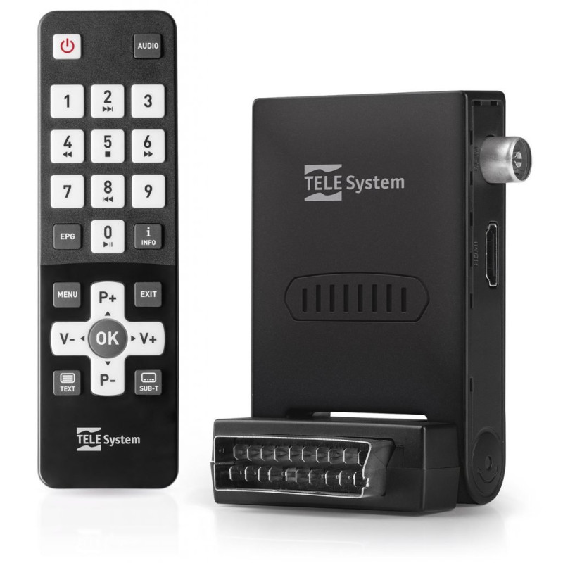 Decoder mini telesystem facile stealth/02 digitale terrestre dvb-t/t2