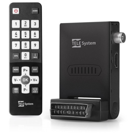 Decoder mini telesystem facile stealth/02 digitale terrestre dvb-t/t2