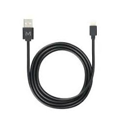 Cavo usb hamlet usb-a a lightning 8 pin maschio/maschio 2m nero