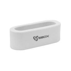 Fermacavo sbox da scrivania con adesivo bianco