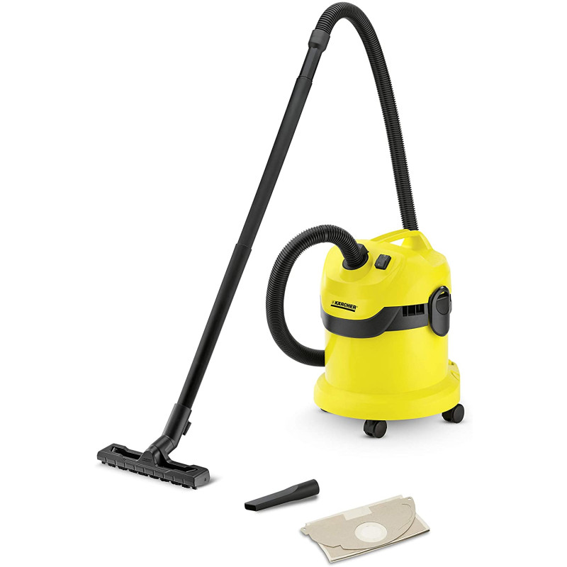aspirapolvere a bidone karcher wd2 solidi-liquidi 1000w 12lt