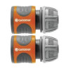 Kit di collegamento per tubo gardena 1/2" 5/8" grigio/arancione
