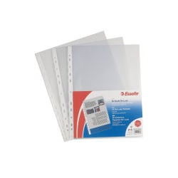 Buste trasparenti forate esselte 50 pz. 22x30 13/100 deluxe [395097600]