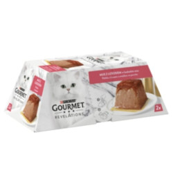Cibo per gatto purina gourmet revelations patÃ© con salmone e salsa