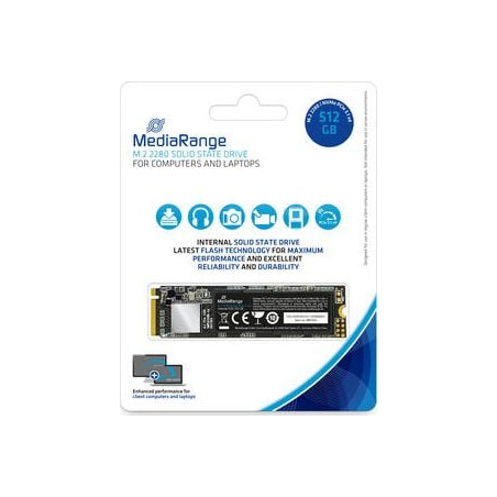 Ssd 512 gb mediarange m.2 2280 20 gb/s nero [mr1032]