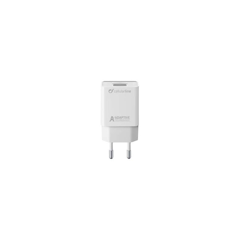 Alimentatore da rete cellularline usb tipo-c 15w bianco