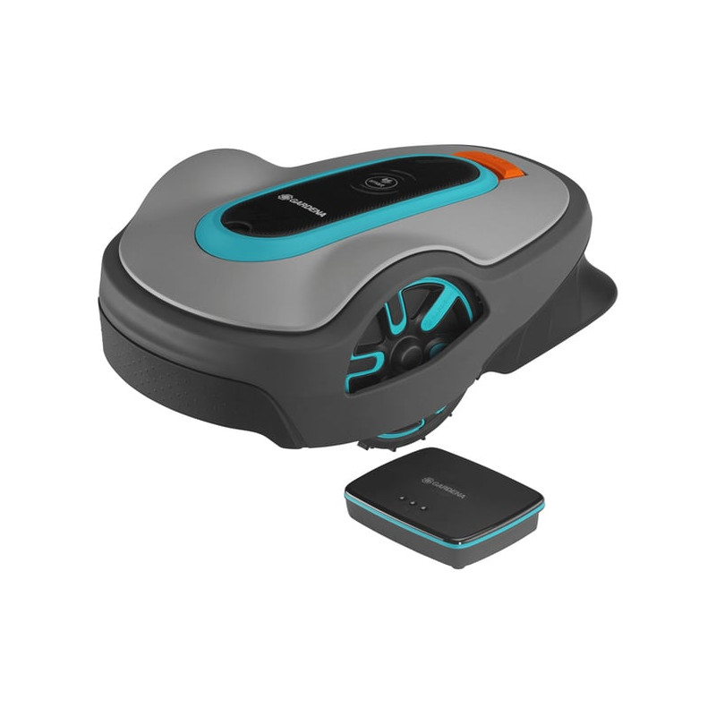Tagliaerba gardena smart robotizzato batteria sileno life nero/blu/grigio