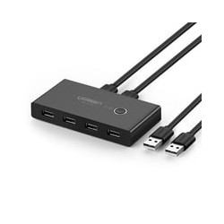 Switch condivisione ugreen usb 2.0 2 ingressi 4 uscite nero [30767]
