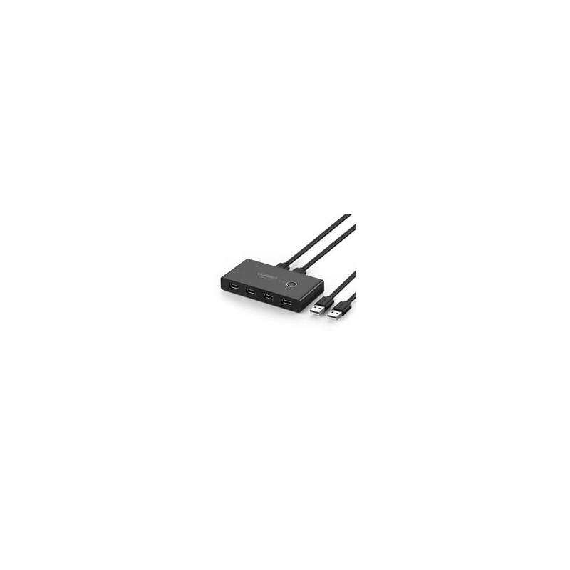Switch condivisione ugreen usb 2.0 2 ingressi 4 uscite nero [30767]
