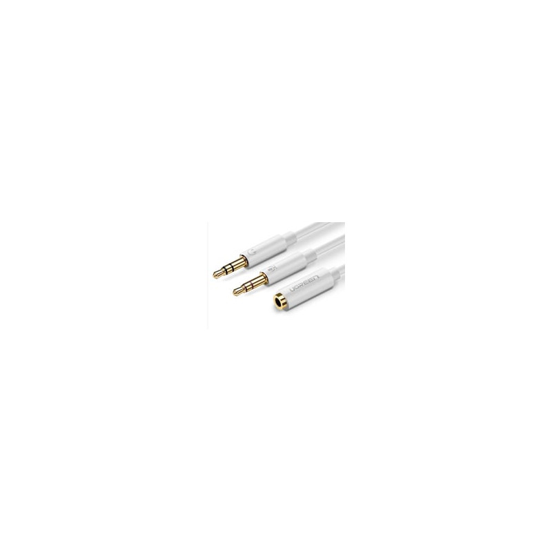 Cavo splitter ugreen 3.5mm femmina a 2x 2mm maschio 0.2m bianco [20897]