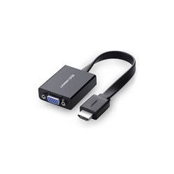 Convertitore ugreen hdmi a vga micro usb/audio mini jack 3.5mm nero