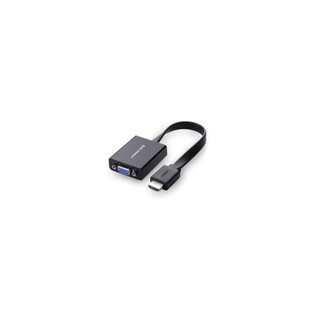 Convertitore ugreen hdmi a vga micro usb/audio mini jack 3.5mm nero