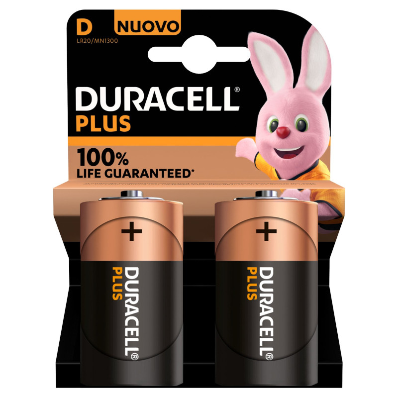 Pila alcalina duracell plus d/1.5v/2pz [141988]