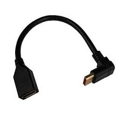 Cavo adattatore inline 0.15m displayport nero [17159o]