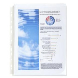 Buste trasparenti forate exacompta 10 pz. portaoggetti a soffietto